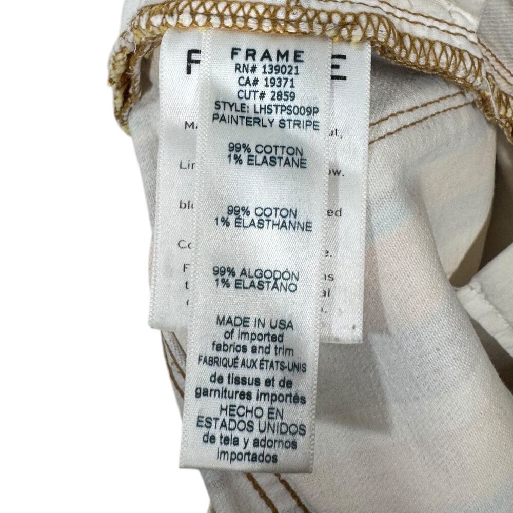 Frame Denim Le High Straight Painterly Stripe 28 Funky Retro Bold Print Stretch - Picture 6 of 6